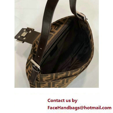 Fendi Vintage Hobo Bag in Brown jacquard FF fabric 8331