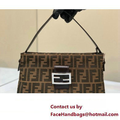 Fendi Vintage Hobo Bag in Brown jacquard FF fabric 8332 - Click Image to Close