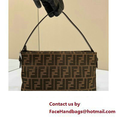 Fendi Vintage Hobo Bag in Brown jacquard FF fabric 8332