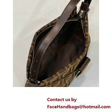 Fendi Vintage Hobo Bag in Brown jacquard FF fabric 8332