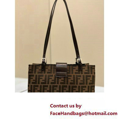 Fendi Vintage Mini Tote Bag in Brown jacquard FF fabric 8316s