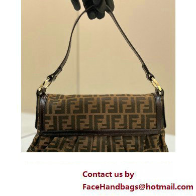 Fendi Vintage Shoulder Bag in Brown jacquard FF fabric 8333 - Click Image to Close