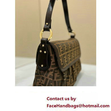 Fendi Vintage Shoulder Bag in Brown jacquard FF fabric 8333