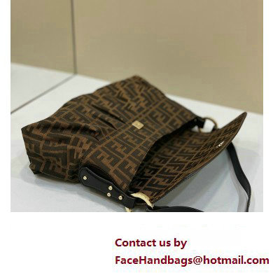 Fendi Vintage Shoulder Bag in Brown jacquard FF fabric 8333