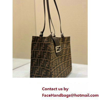 Fendi Vintage Tote Bag in Brown jacquard FF fabric 8316