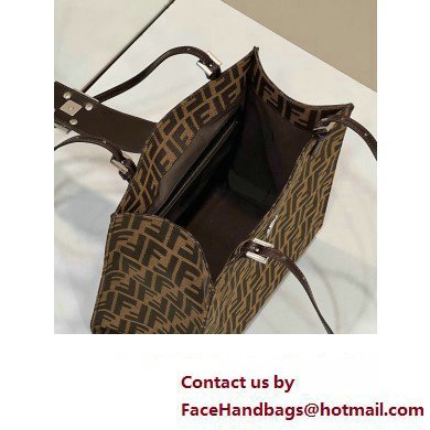 Fendi Vintage Tote Bag in Brown jacquard FF fabric 8316