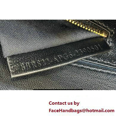 Fendi by Stefano Pilati Medium Baguette Bag handle with metal FENDI lettering in Black nappa leather 2024