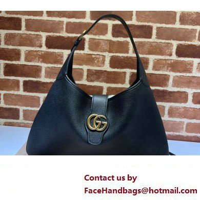 Gucci Aphrodite large shoulder bag 726322 leather Black 2024 - Click Image to Close