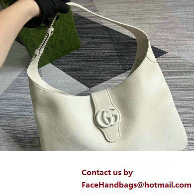 Gucci Aphrodite large shoulder bag 772483 leather White with Brass hardware 2024