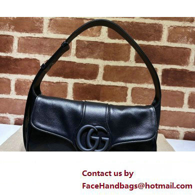 Gucci Aphrodite small shoulder bag 767226 leather Black with Brass hardware 2024