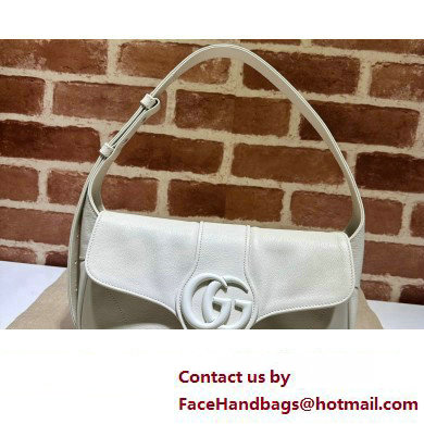 Gucci Aphrodite small shoulder bag 767226 leather White with Brass hardware 2024 - Click Image to Close