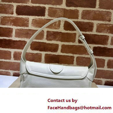 Gucci Aphrodite small shoulder bag 767226 leather White with Brass hardware 2024