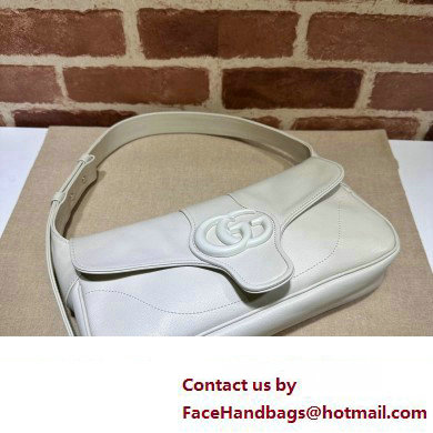 Gucci Aphrodite small shoulder bag 767226 leather White with Brass hardware 2024