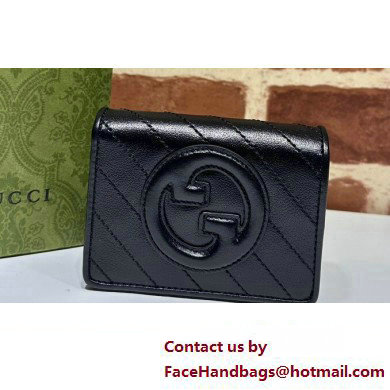 Gucci Blondie card case wallet 760317 Black - Click Image to Close