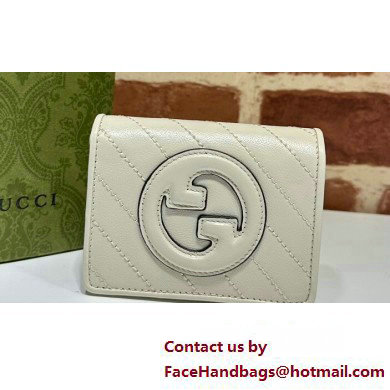 Gucci Blondie card case wallet 760317 White