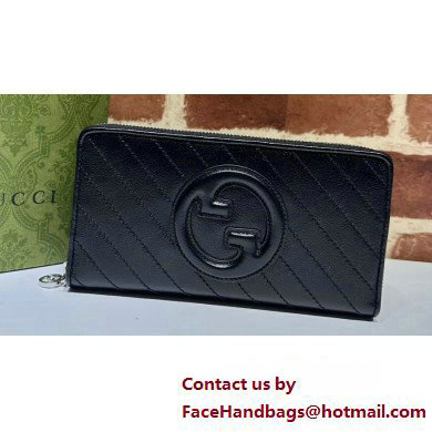 Gucci Blondie zip-around wallet 760312 Black - Click Image to Close