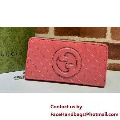 Gucci Blondie zip-around wallet 760312 Pink - Click Image to Close