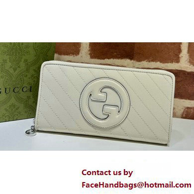 Gucci Blondie zip-around wallet 760312 White - Click Image to Close