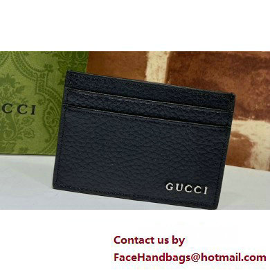 Gucci Card case with Gucci logo 771157 in Black leather - Click Image to Close