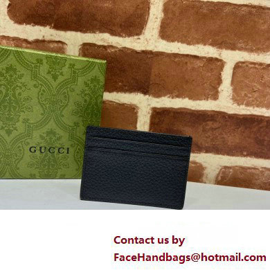 Gucci Card case with Gucci logo 771157 in Black leather