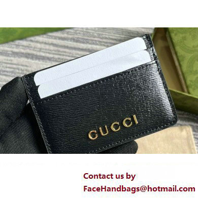 Gucci Card case with Gucci script 773428 leather Black 2024 - Click Image to Close