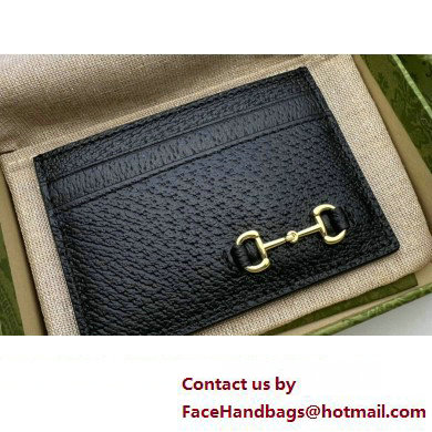 Gucci Card case with Horsebit 700469 in Black leather - Click Image to Close