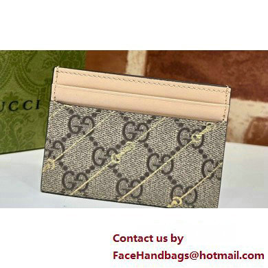 Gucci Card case with Horsebit print 774344 GG canvas and Light pink leather trim 2024 - Click Image to Close