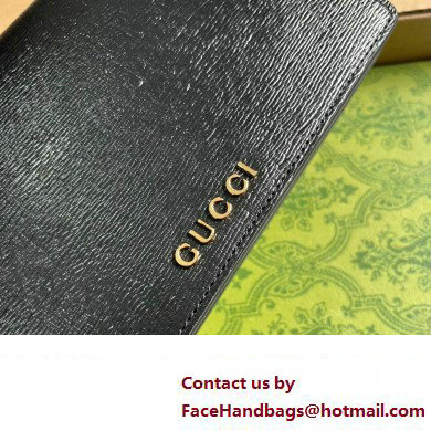 Gucci Chain wallet with Gucci script 772643 leather Black 2024