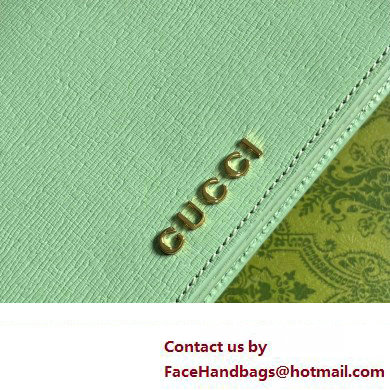 Gucci Chain wallet with Gucci script 772643 leather Pale Green 2024