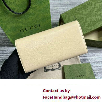 Gucci Continental wallet with Gucci script 772638 leather Light Beige 2024