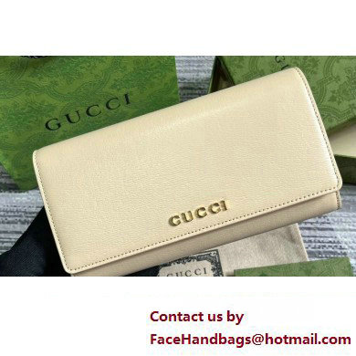 Gucci Continental wallet with Gucci script 772638 leather Light Beige 2024