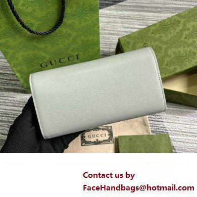 Gucci Continental wallet with Gucci script 772638 leather Light Gray 2024