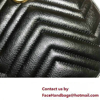 Gucci GG Marmont Mini Round Shoulder Bag 550154 Leather Black