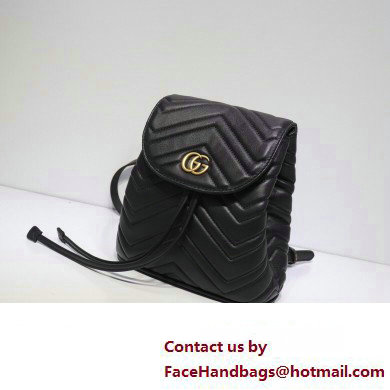 Gucci GG Marmont Rucksack Backpack Bag 528129 Black