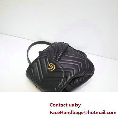 Gucci GG Marmont Rucksack Backpack Bag 528129 Black