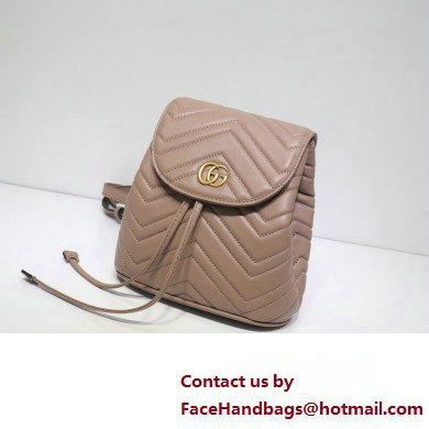 Gucci GG Marmont Rucksack Backpack Bag 528129 Nude