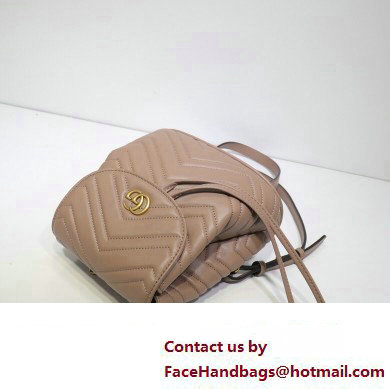 Gucci GG Marmont Rucksack Backpack Bag 528129 Nude