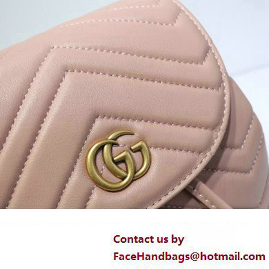 Gucci GG Marmont Rucksack Backpack Bag 528129 Pink