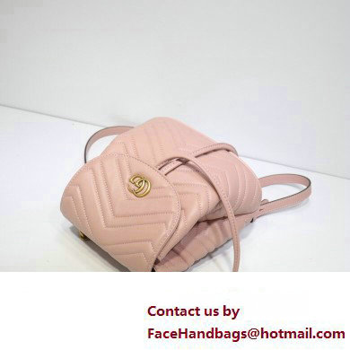 Gucci GG Marmont Rucksack Backpack Bag 528129 Pink