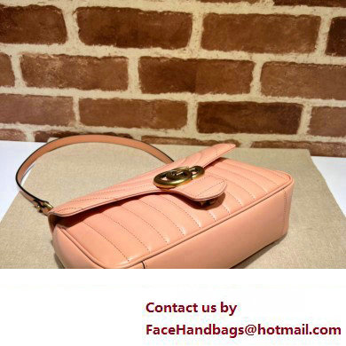 Gucci GG Marmont Small shoulder bag 443497 Leather Peach