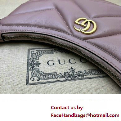 Gucci GG Marmont Small shoulder bag 777263 chevron leather Nude Pink