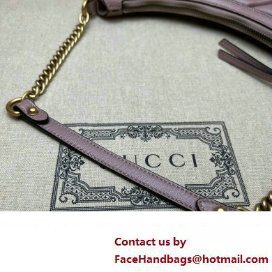 Gucci GG Marmont Small shoulder bag 777263 chevron leather Nude Pink