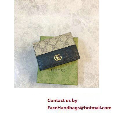 Gucci GG Marmont card case wallet 658610 Black