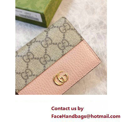 Gucci GG Marmont card case wallet 658610 Pink