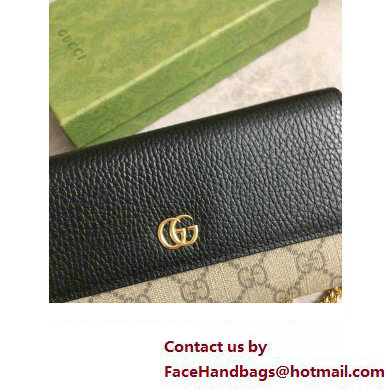 Gucci GG Marmont chain wallet 546585 Black