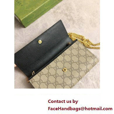 Gucci GG Marmont chain wallet 546585 Black