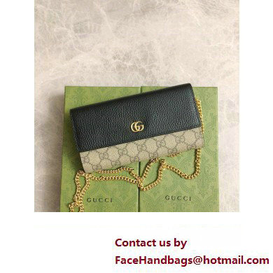 Gucci GG Marmont chain wallet 546585 Black