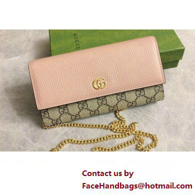 Gucci GG Marmont chain wallet 546585 Pink