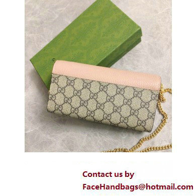 Gucci GG Marmont chain wallet 546585 Pink