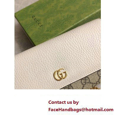 Gucci GG Marmont chain wallet 546585 White - Click Image to Close